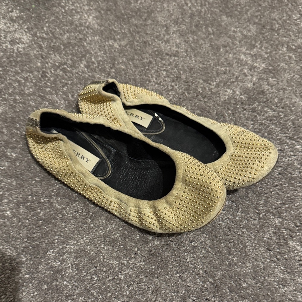 Burberry Beige Studded Women's Flats